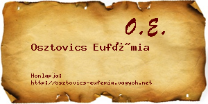 Osztovics Eufémia névjegykártya